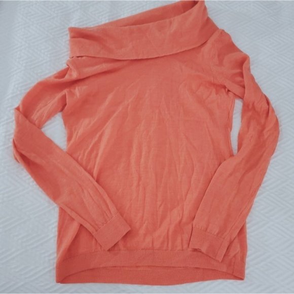 Ellen Tracy Super Soft Extra Fine Merino Wool Off The Shoulder Top - Picture 5 of 5